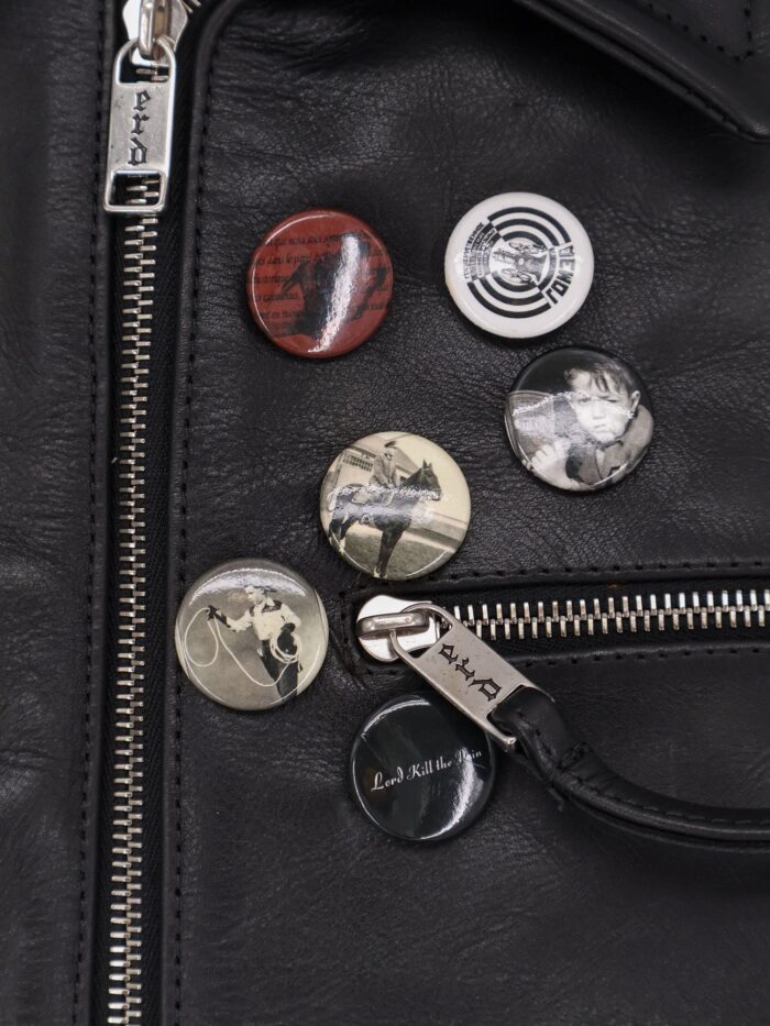 ENFANTS RICHES DEPRIMES Sid Biker Leather Jacket With Metal Details On The Front