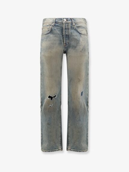 ENFANTS RICHES DEPRIMES Straight Leg Jeans With Destroyed Effect
