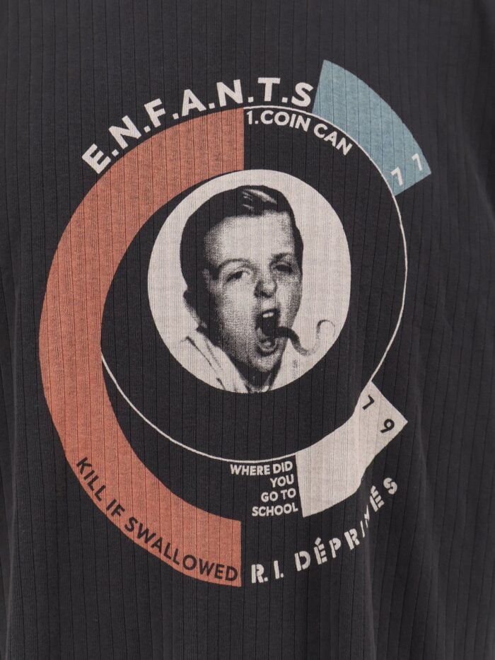 ENFANTS RICHES DEPRIMES Used Effect Cotton T-shirt