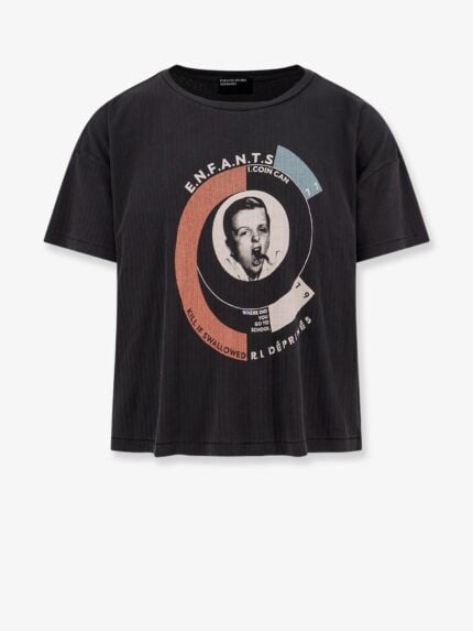 ENFANTS RICHES DEPRIMES Used Effect Cotton T-shirt