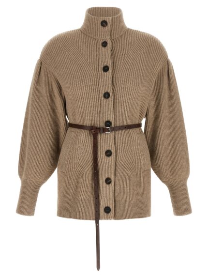 Brunello Cucinelli English Half-ribbed Cardigan