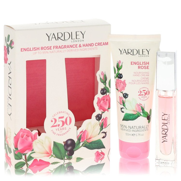 English Rose Yardley By Yardley London - Gift Set -- .5 Oz Mini EDT Spray + 1.7 Oz Hand Cream