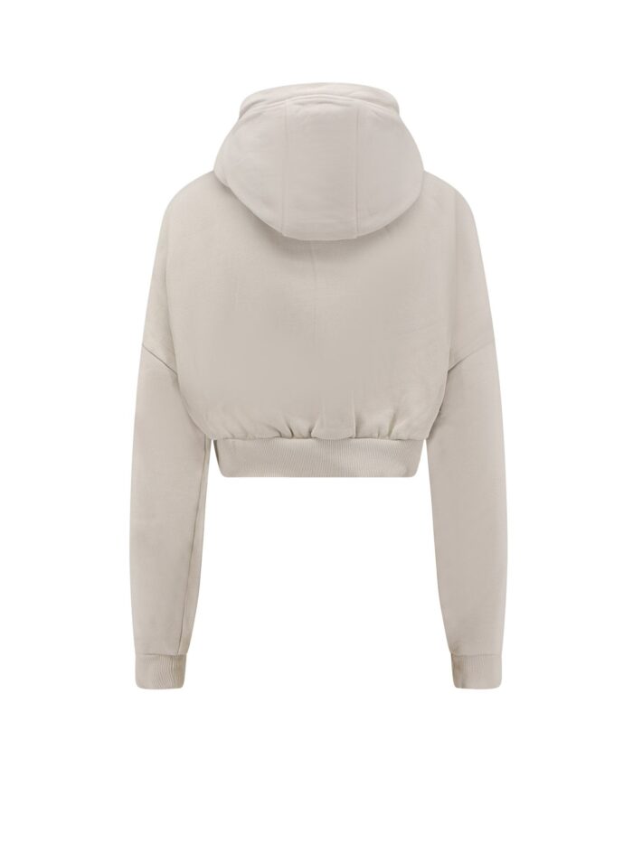 ENTIRE STUDIOS Cropped Full Zip Cotton Sweatshirt