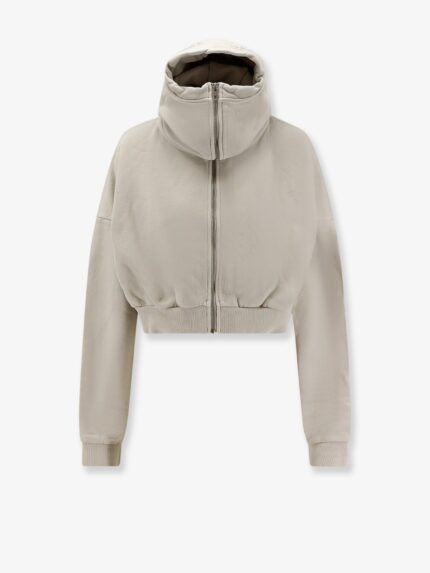 ENTIRE STUDIOS Cropped Full Zip Cotton Sweatshirt