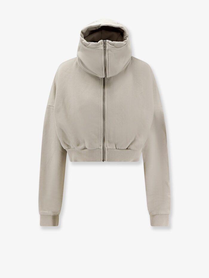 ENTIRE STUDIOS Cropped Full Zip Cotton Sweatshirt