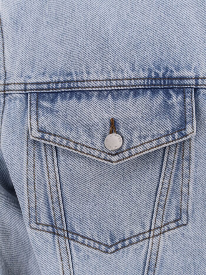 ENTIRE STUDIOS Denim Jacket With Padded Shoulder Pads