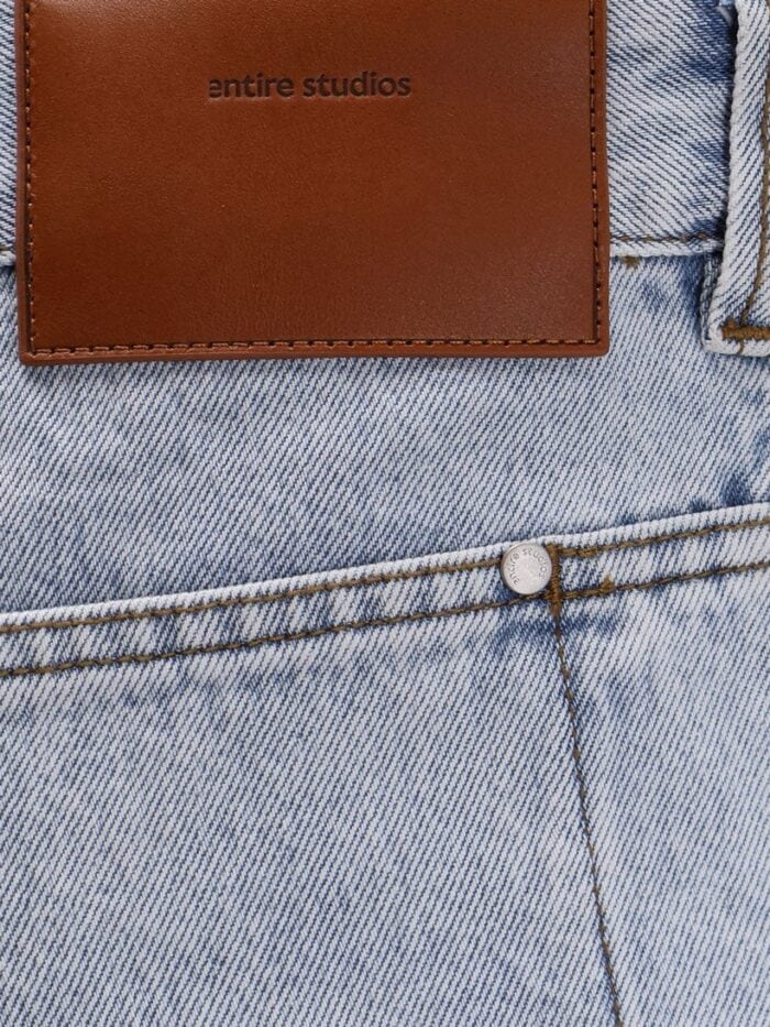 ENTIRE STUDIOS Gem Cotton Jeans With Back Leather Logo Patch