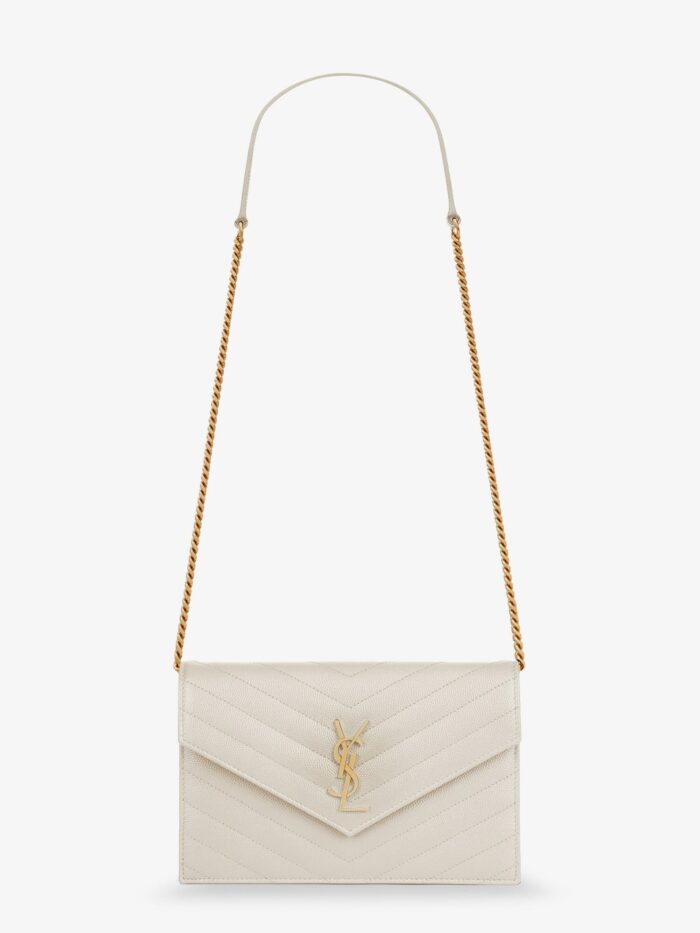 Saint Laurent Envelope Leather Crossbody Bag