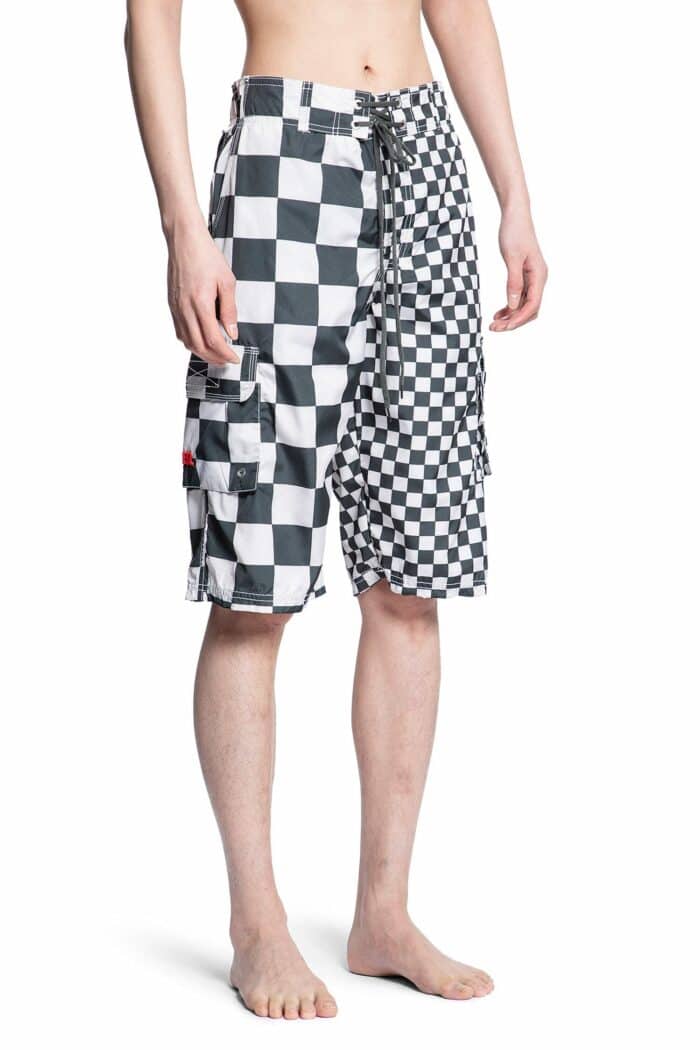 ERL Checkered Cargo Swim Shorts