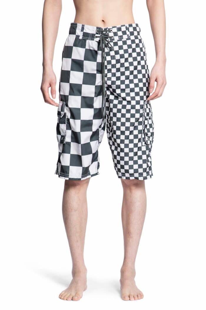 ERL Checkered Cargo Swim Shorts