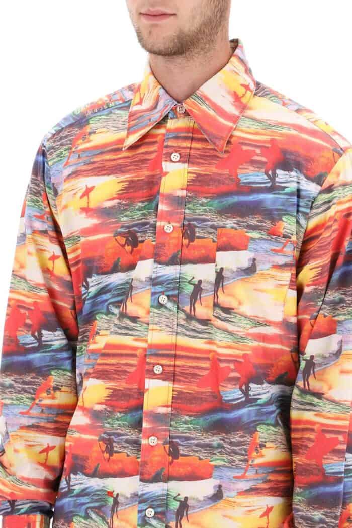 Erl Printed Cotton Shirt