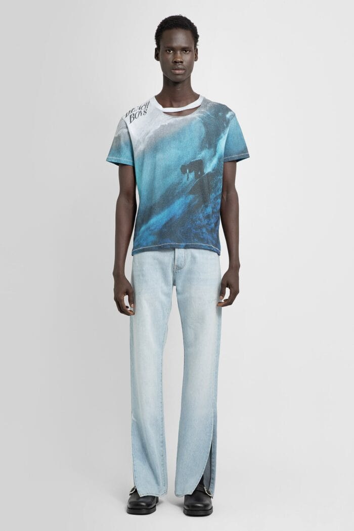 erl ripped collar beach boys t shirt ERL Ripped Collar Beach Boys T-shirt