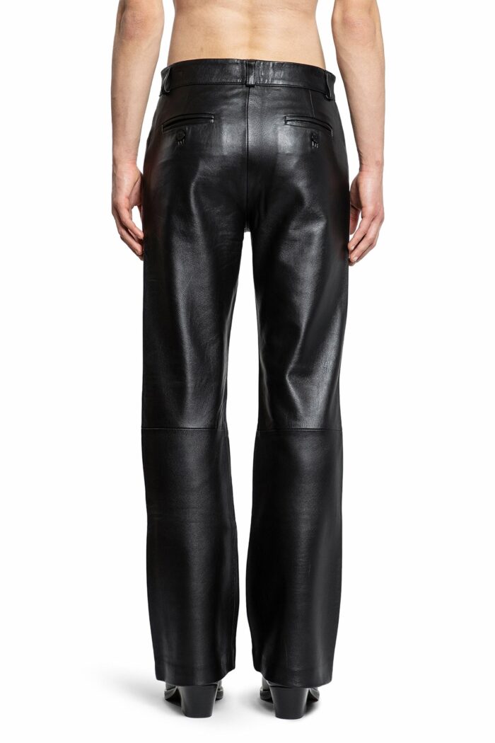 ERNEST W. BAKER Leather Flare Trousers