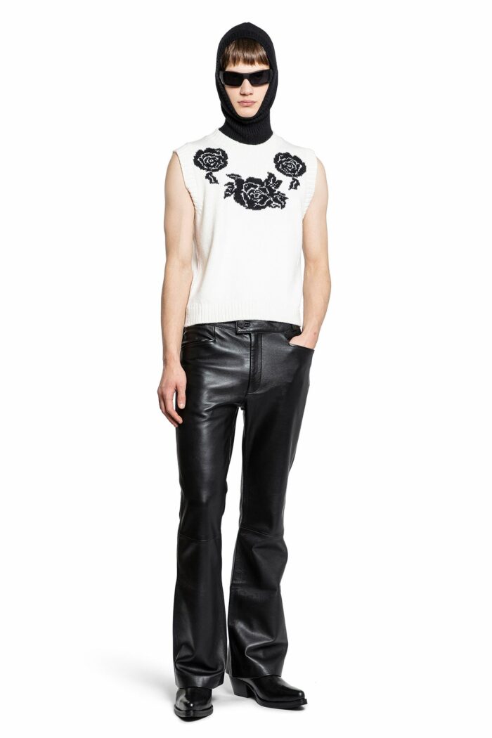 ERNEST W. BAKER Leather Flare Trousers