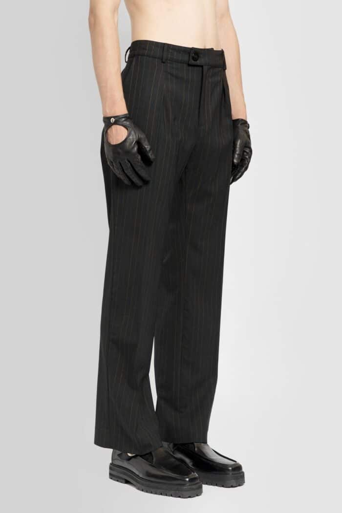 ERNEST W. BAKER Pleated Pinstriped Trousers