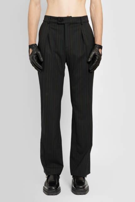 ERNEST W. BAKER Pleated Pinstriped Trousers