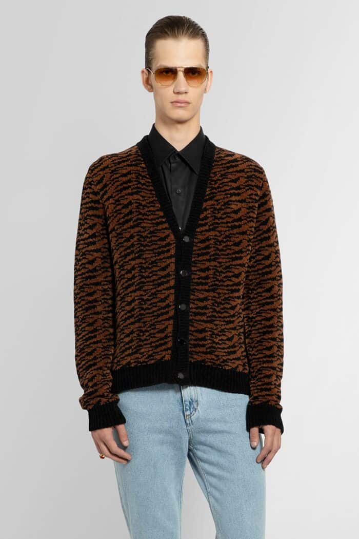 ERNEST W. BAKER Zebra Jacquard Cardigan