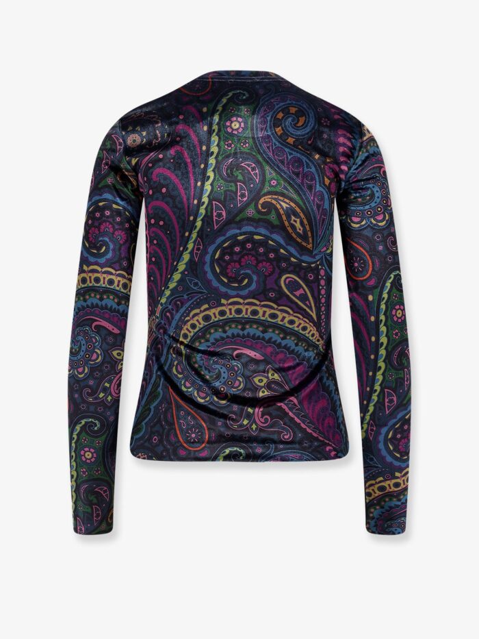 Etro Chenille T-shirt With Multicolor Print