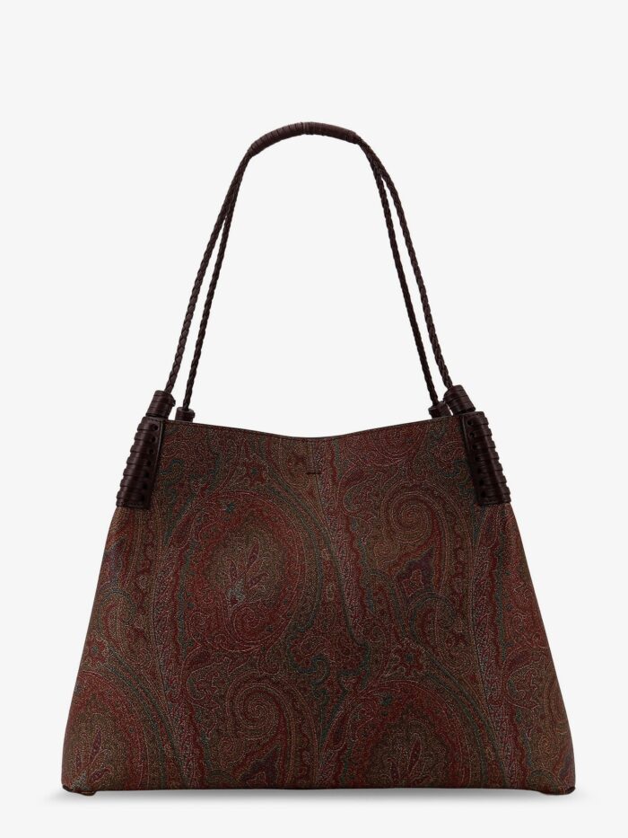 Etro Coated Canvas Shoulder Bag With Paisley Jacquard Pattern