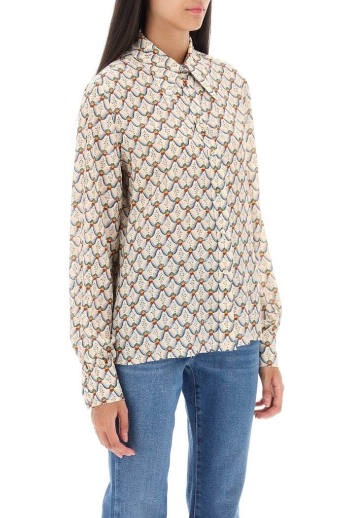 Etro Crepe De Chine Shirt With Floralia Motif