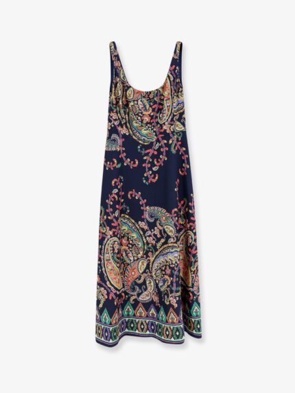 Etro Dress With Iconic Multicolor Print