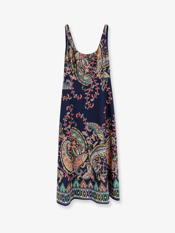 Etro Dress With Iconic Multicolor Print