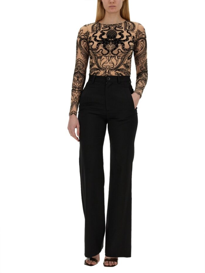 Etro FLOCKED TULLE TOP