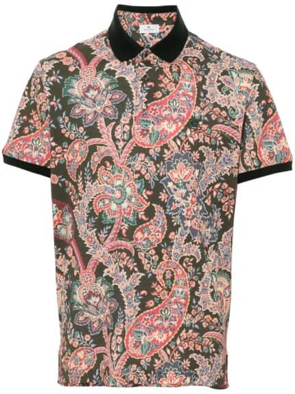 ETRO Floral Print Polo Shirt