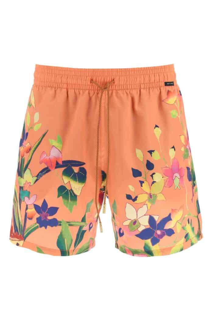 Etro Floral Print Swimtrunks