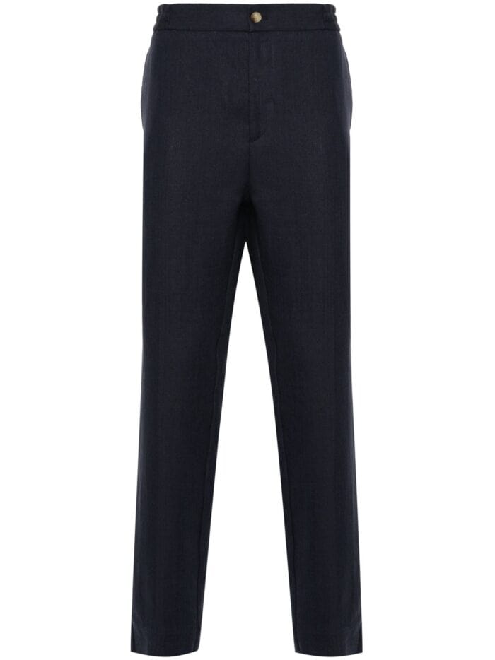 ETRO Herringbone Linen Trousers