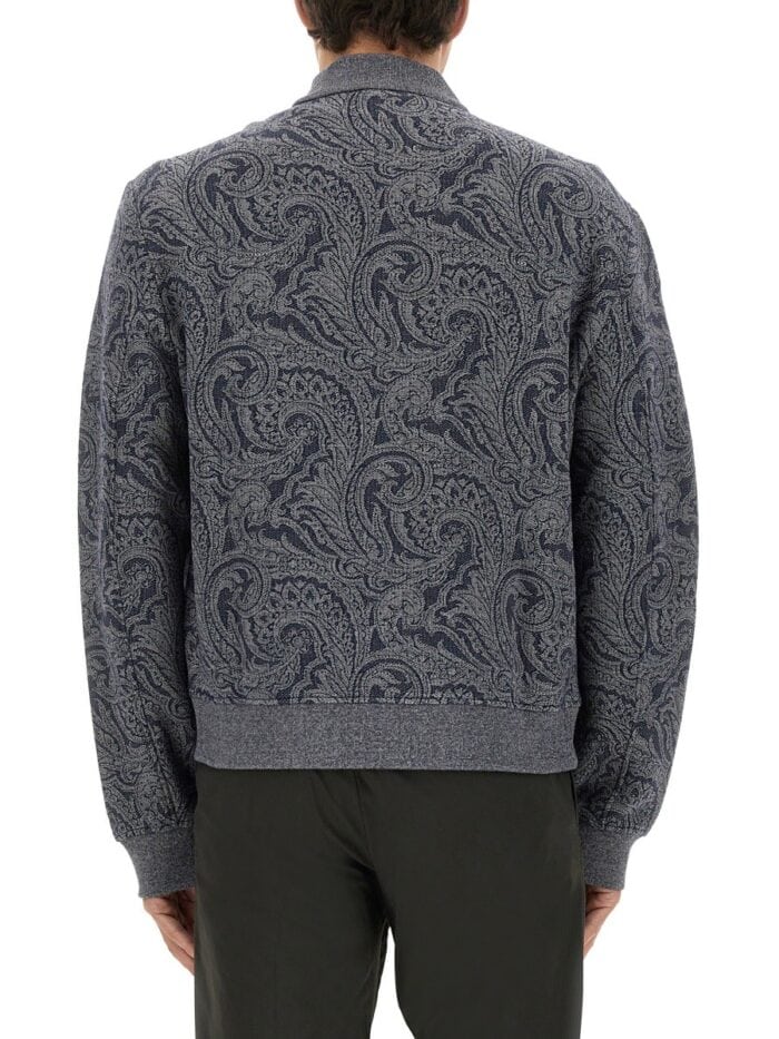 Etro JACQUARD BOMBER JACKET WITH LOGO