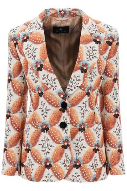 Etro Jacquard Jacket With Floral Motif