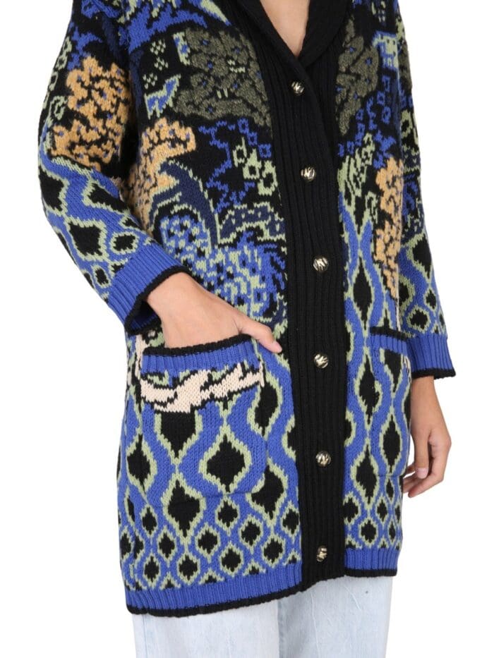 Etro JACQUARD KNIT COAT
