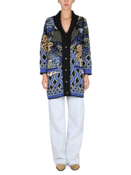 Etro JACQUARD KNIT COAT