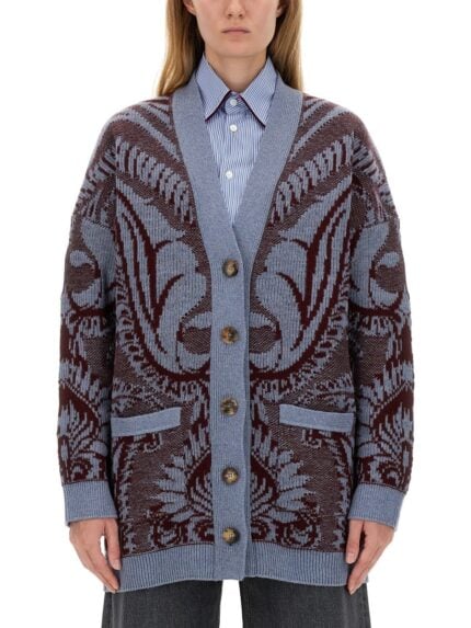 Etro JACQUARD WOOL CARDIGAN