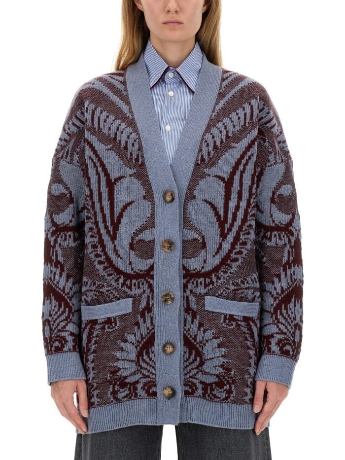 Etro JACQUARD WOOL CARDIGAN