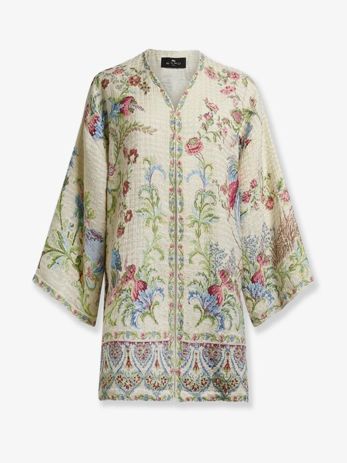 Etro Multicolor Cotton Blend Kimono