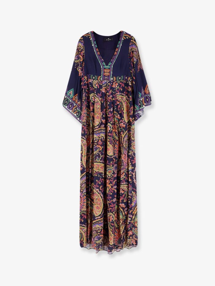 Etro Multicolor Viscose Long Dress