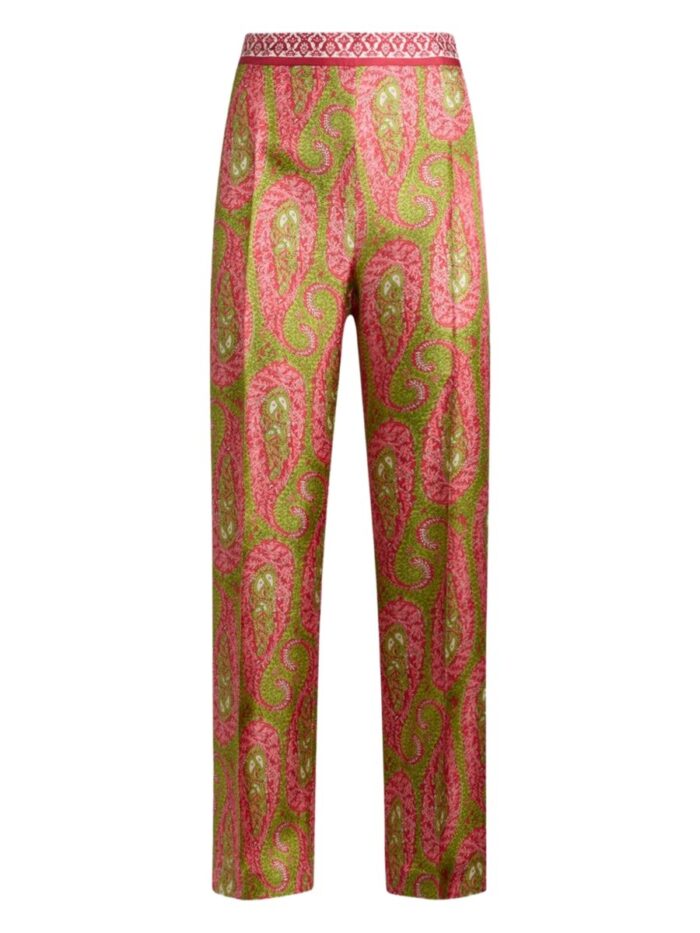 etro paisley foliage "bootcut" pants Etro PAISLEY FOLIAGE "BOOTCUT" PANTS