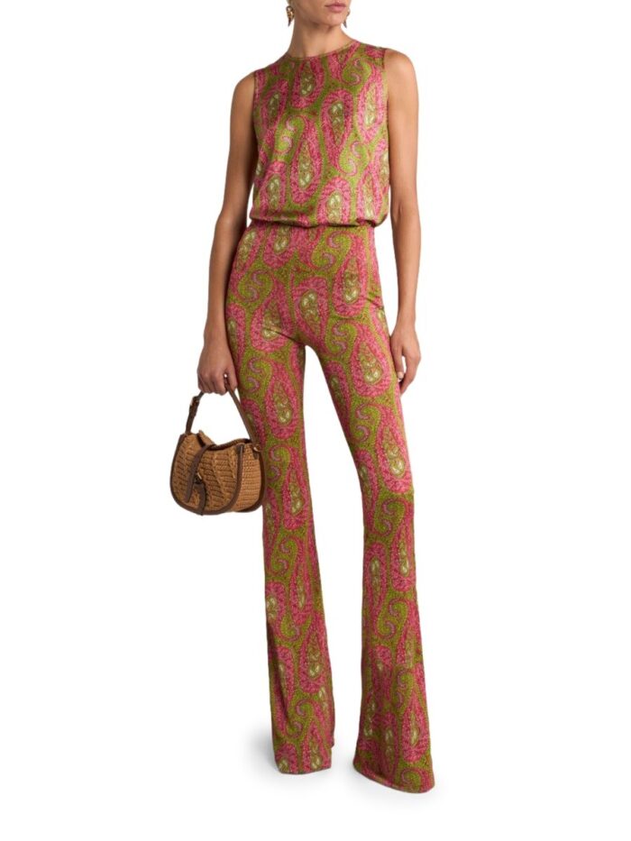 Etro PAISLEY FOLIAGE PATTERN TOP