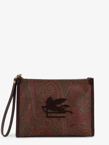 Etro Paisley Jacquard Fabric Clutch Bag