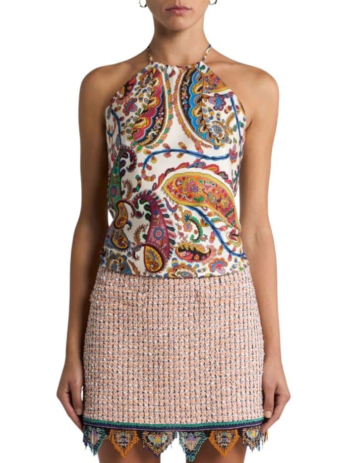 Etro PAISLEY PRINT SILK TOP