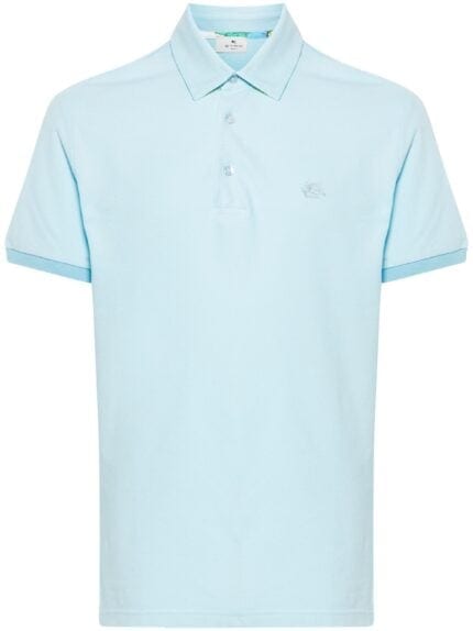 ETRO Pegaso-motif Cotton Polo Shirt