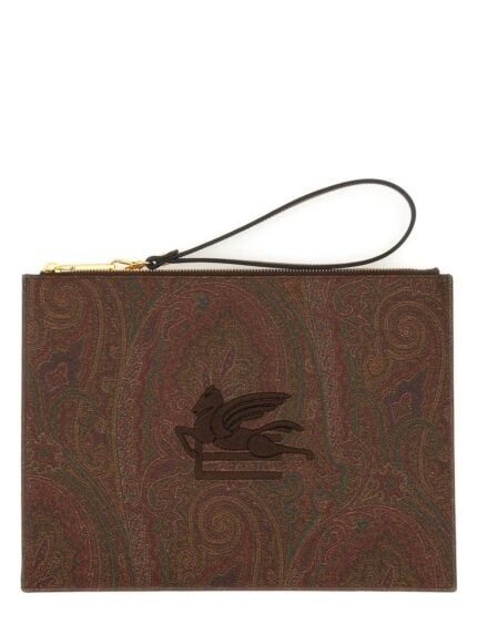 Etro POUCH PAISLEY JACQUARD MEDIUM