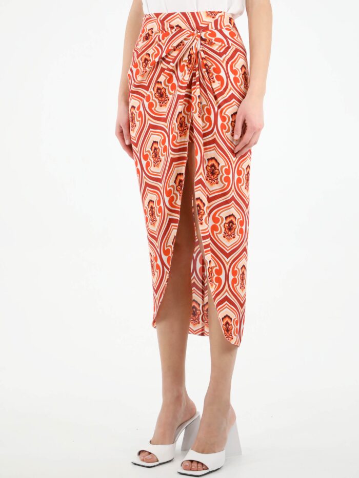 Etro Sarong skirt with graphic print