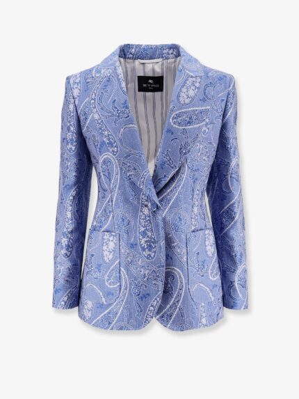 Etro Silk Blend Single-breasted Blazer