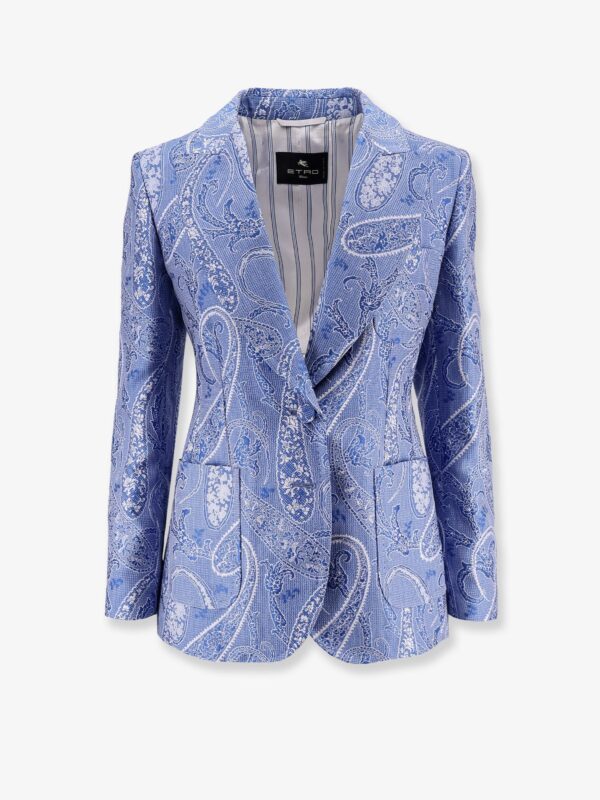 Etro Silk Blend Single-breasted Blazer