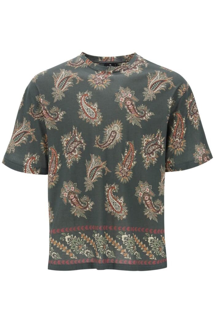 ETRO T-shirt Girocollo Con Stampa Paisley