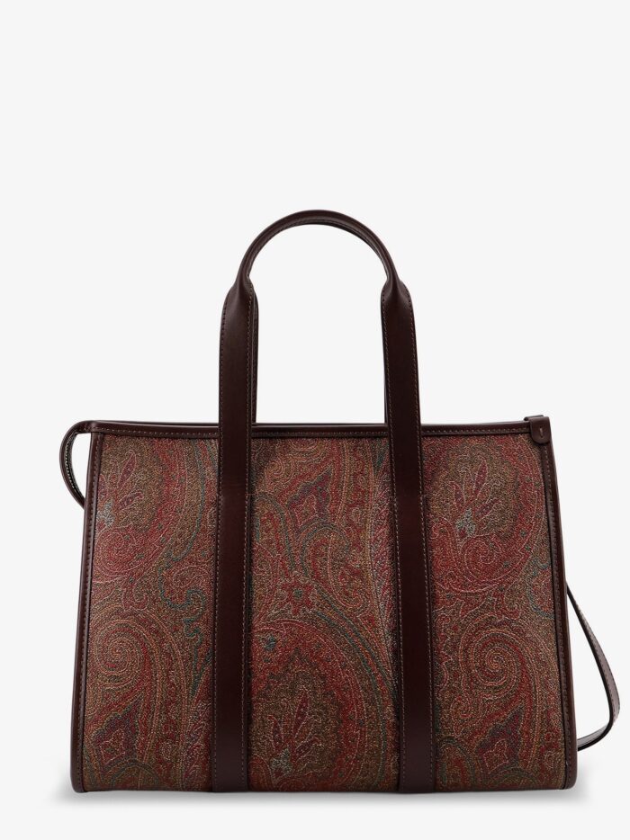 Etro Top Handle Bauletto M Arnica Paisley Jacquard Fabric Shoulder Bag