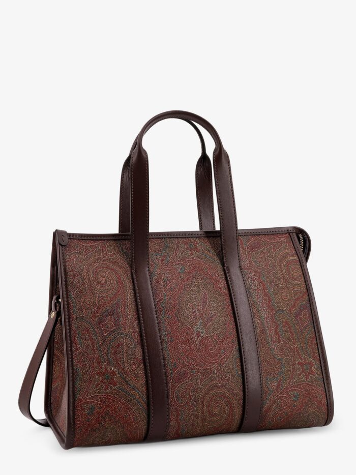 Etro Top Handle Bauletto M Arnica Paisley Jacquard Fabric Shoulder Bag